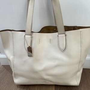 Coach Cream Leather Tote Bag